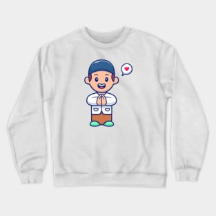 Moslem boy greeting Crewneck Sweatshirt